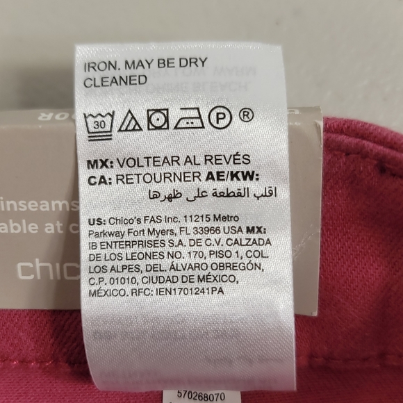 Chicos So Slimming Girlfriend Slim Leg Jeans 00R (US 2R) NEW - Picture 13 of 16